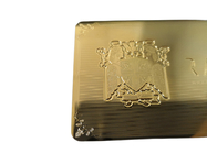 der Gold24k Ätzungs-Logo-QR Code Metallvisitenkarte-CR80 Silkscreen den Druck