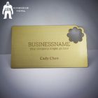 Löschen Sie kundengebundene glänzende Goldmetallvisitenkarte aushöhlen heraus Ätzungs-Logo