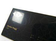 Personifizierte Goldmetallvisitenkarten mit schwarzem Farbsiebdruck-Drucken