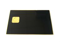 Glänzendes Goldschwarzes Metallmitgliedskarte-Drucken mit Chip