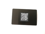 Intelligenter Druck-Geschäfts-Ausweis Matt Black Brush Finish NFC QR Metall