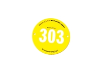 2 Loch-Metall-Aufkleber-Platten fertigten Durchmesser Metall-Logo Tags 70mm besonders an