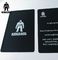 Professionelle flache schwarze Metallmattvisitenkarte-spezielles Silikon Goodfeeling