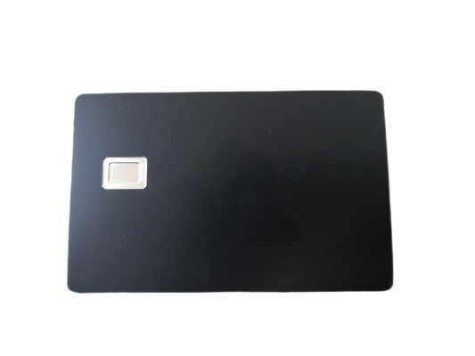 Asphaltieren Sie Stahl-Matt Black Debit Card Hico-Magnetstreifen-silberne Ränder