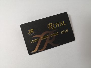 Bereifte PVC-Visitenkarten mit Barcode-heißer Stempel-Goldfolie prägen Zahl