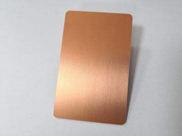 Überzogene Rosen-Goldmetallmitgliedskarte mit Logo Custom Company/Metallvisitenkarten