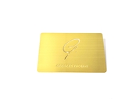 Kundenspezifischer Metallvisitenkarte-Laser-Schnitt graviertes goldenes silbernes gebürstet