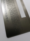 Benutzerdefinierte klassische silberne Metall-Mitgliedskarte Laser-Namensnummer