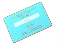Mitgliedskarte aus Metall mit glattem Samtdruck, Logo, blauer Laser-Mitgliedsname
