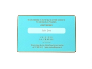 Mitgliedskarte aus Metall mit glattem Samtdruck, Logo, blauer Laser-Mitgliedsname