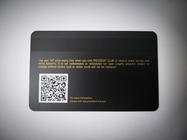Laser gravieren Matt Black Metal Business Cards-Magnetstreifen-Supermarkt Vip-QR Code-Kreditkarte
