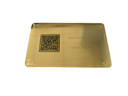 der Gold24k Ätzungs-Logo-QR Code Metallvisitenkarte-CR80 Silkscreen den Druck