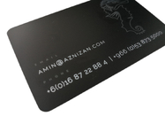 Kundenspezifischer Druckname Loyalitäts-Mitgliedschafts-Matte Black Metal Business Cardss 1mm