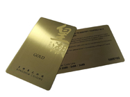 Bürsten-Goldedelstahl-MetallVisitenkarte mit geätztem Logo