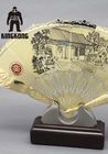 Memory-Metall-faltender Fan, kundenspezifischer Edelstahl-Handfan mit chinesischem Opern-Drucken