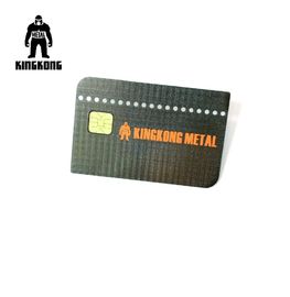 Gitter CR80 beendete Metallmitgliedskarte, quadrieren gebürstete Metallvisitenkarten
