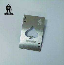 Kundenspezifische Logo-Geldbörsen-Flaschen-Öffner-Visitenkarte-Schwarz-Silber-Farbe geätzt