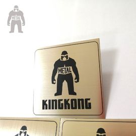 Bürsten-Effekt-Druck-Schwarz-Metall-Namensschilds für Handtaschen KingKong fertigten besonders an