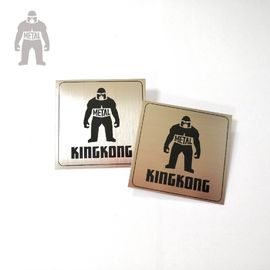 Bürsten-Effekt-Druck-Schwarz-Metall-Namensschilds für Handtaschen KingKong fertigten besonders an
