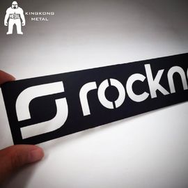 Quadrieren Sie gravierten Metallaufkleber-Platten Silkscreen, der 0,8/1mm starkes Soem-Logo druckt