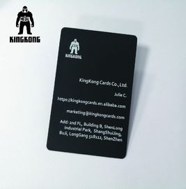 Professionelle flache schwarze Metallmattvisitenkarte-spezielles Silikon Goodfeeling