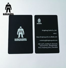 Professionelle flache schwarze Metallmattvisitenkarte-spezielles Silikon Goodfeeling