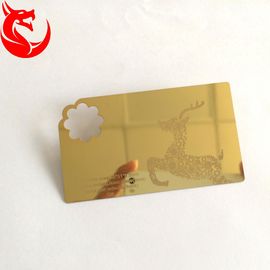 Anodisierte Visitenkarten Lasers Schnitt Goldmit Spiegel auf Stärke der Rückseiten-0.3mm 0.5mm