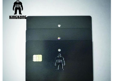 Stahlkarte des diamant-Einlegearbeit-Metallrfid mit Kontakt-Chip kundengebundenem Logo