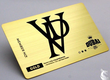 Gold überzogene bedruckbare Metallvisitenkarten mit Bürsten-Effekt-unterschiedlichem Hintergrund