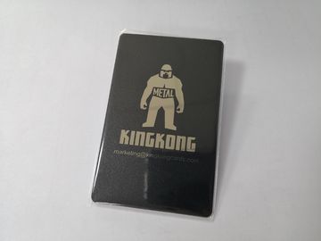 Luxusedelstahl-schwarze Hintergrund-Metallgeschäfts-Mitgliedsmattkarte 85x54mm