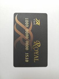 Bereifte PVC-Visitenkarten mit Barcode-heißer Stempel-Goldfolie prägen Zahl