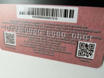 Bereifte PVC-Visitenkarten mit Barcode-heißer Stempel-Goldfolie prägen Zahl