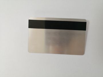 Silber gebürstete materielle PVC-Mitgliedskarte mit HiCo-Magnetstreifen 85.6*54mm