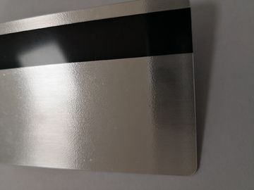Silber gebürstete materielle PVC-Mitgliedskarte mit HiCo-Magnetstreifen 85.6*54mm