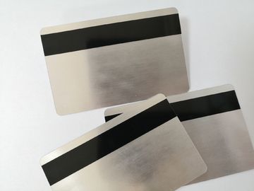 Silber gebürstete materielle PVC-Mitgliedskarte mit HiCo-Magnetstreifen 85.6*54mm
