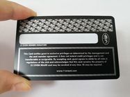 Dauerhafte schwarze Metallmattvisitenkarten mit silberner Druck-und Unterzeichnungs-Platte