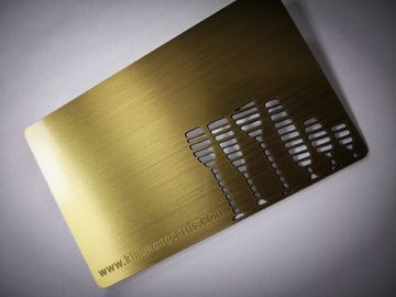 Alte materielle Metallmessingvisitenkarten mit graviertem Bild/Ccustom-Metallmitgliedskarten