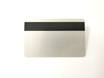 Silberne glatte PVC-Luxuskarten des freien Raumes mit schwarzem blödem Magnetstreifen Hico