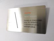 Metallvisitenkarte-Goldsilber-schwarze Mattbürste des Edelstahl-CR80