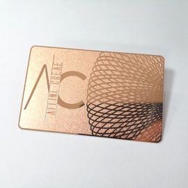 Überzogene Rosen-Goldmetallmitgliedskarte mit Logo Custom Company/Metallvisitenkarten