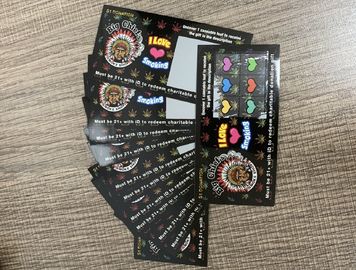 Besonders angefertigt, PVC-Papier-Kratzer-Karte für Prize/glücklichen abgehobenen Betrag/Lotterie druckend