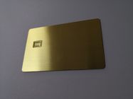 Gold bürstete kleine Metallmitgliedskarte Chip Slots 0.8mm