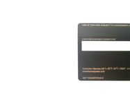 Großer Chip Hole Frosted Laser Engrave Matt Black Metal Cards