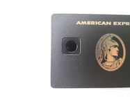 Großer Chip Hole Frosted Laser Engrave Matt Black Metal Cards
