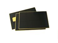 Glänzendes Goldschwarzes Metallmitgliedskarte-Drucken mit Chip