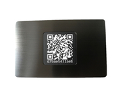 Intelligenter Druck-Geschäfts-Ausweis Matt Black Brush Finish NFC QR Metall
