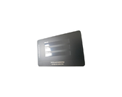 Einzigartiger Matte Black Metal Business Cards CR80 mit glattem UVdrucklogo