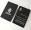 Luxusedelstahl-schwarze Hintergrund-Metallgeschäfts-Mitgliedsmattkarte 85x54mm