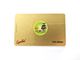 Standardgröße PVC-Mitgliedschaft Promi Karte mit Silkscreen-Goldmetallischem Ende